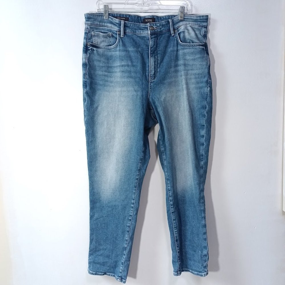 NYDJ Blue Straight Leg Jeans